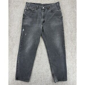 Vintage Levis 550 Jeans 38x34 (36x33) Gray Relaxed‎ Workworn Paint Splatter Y2K